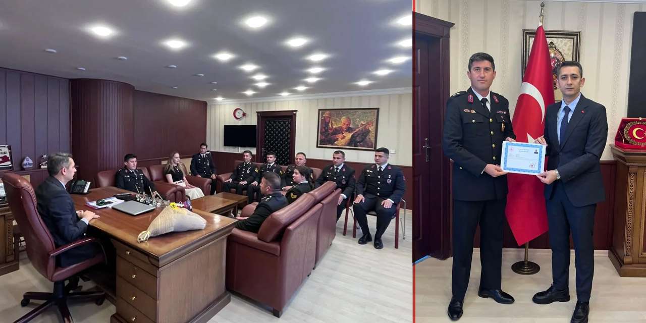 Keskin'de 187. yıl resepsiyonu: Komutanlar ve personel Kaymakamlıkta buluştu