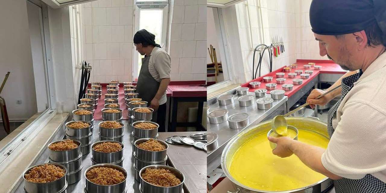 Evinde yemek yapamayan yaşlılara Sulakyurt Belediyesi'nden 3 çeşit sıcak akşam yemeği