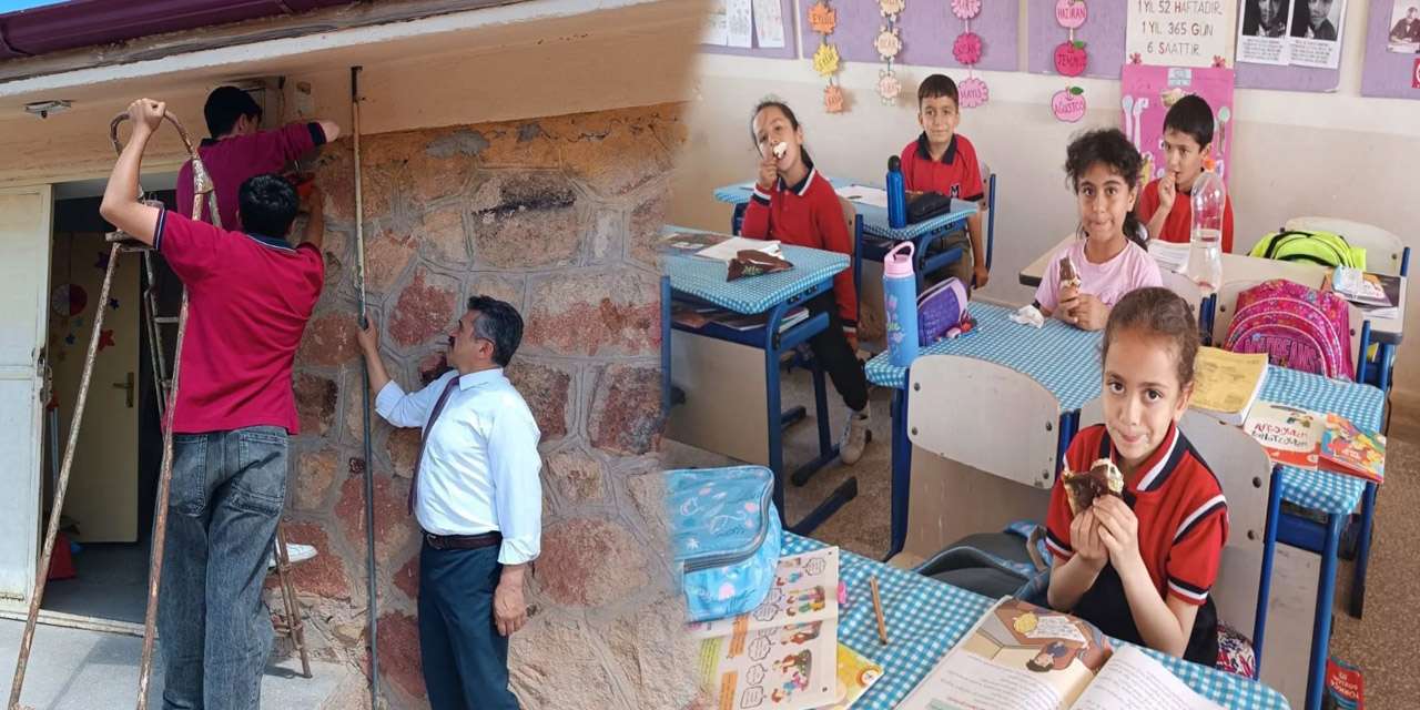 Sadece tesisat yapmaya gitmişlerdi: Keskin'de karne hediyeleriyle köy çocuklarının gönlünü fethettiler!