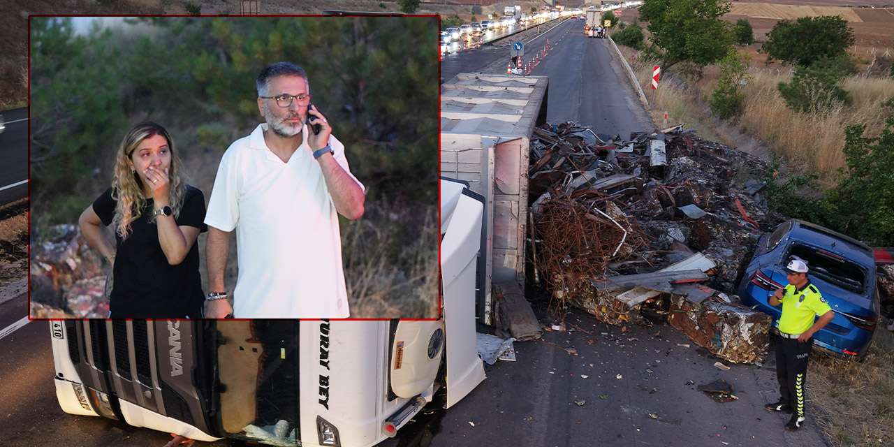 Ölümden saniyelerle kurtuldular: Kırıkkale'deki tır kazasında mucize anlar