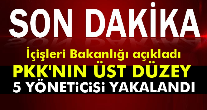 Son dakika haberleri! PKK'nın üst düzey 5 yöneticisi yakalandı